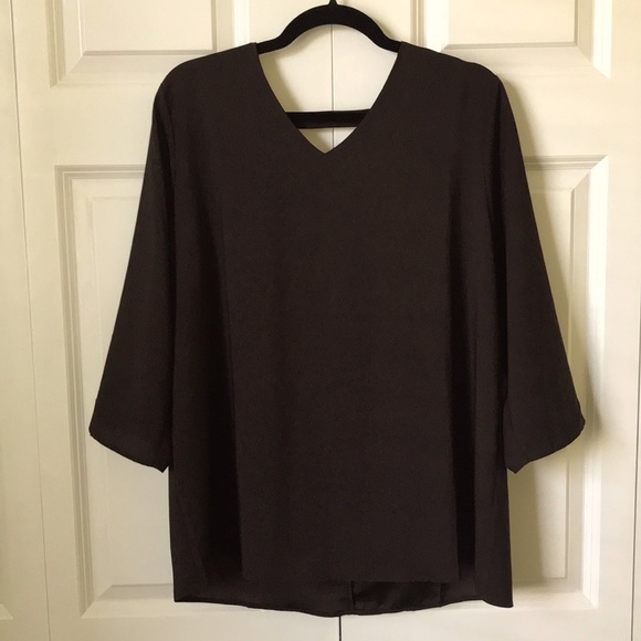 CHICO’S DARK BROWN TOP - Picture 1 of 3